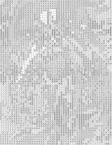 Wild Beauty Mystery Mosaic color by number grid page for adults